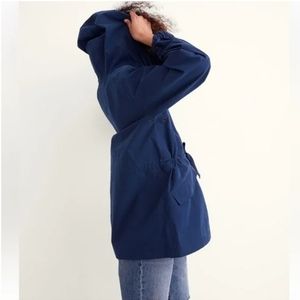 NWT Madewell Waterproof Raincloud Raincoat size S Navy Blue